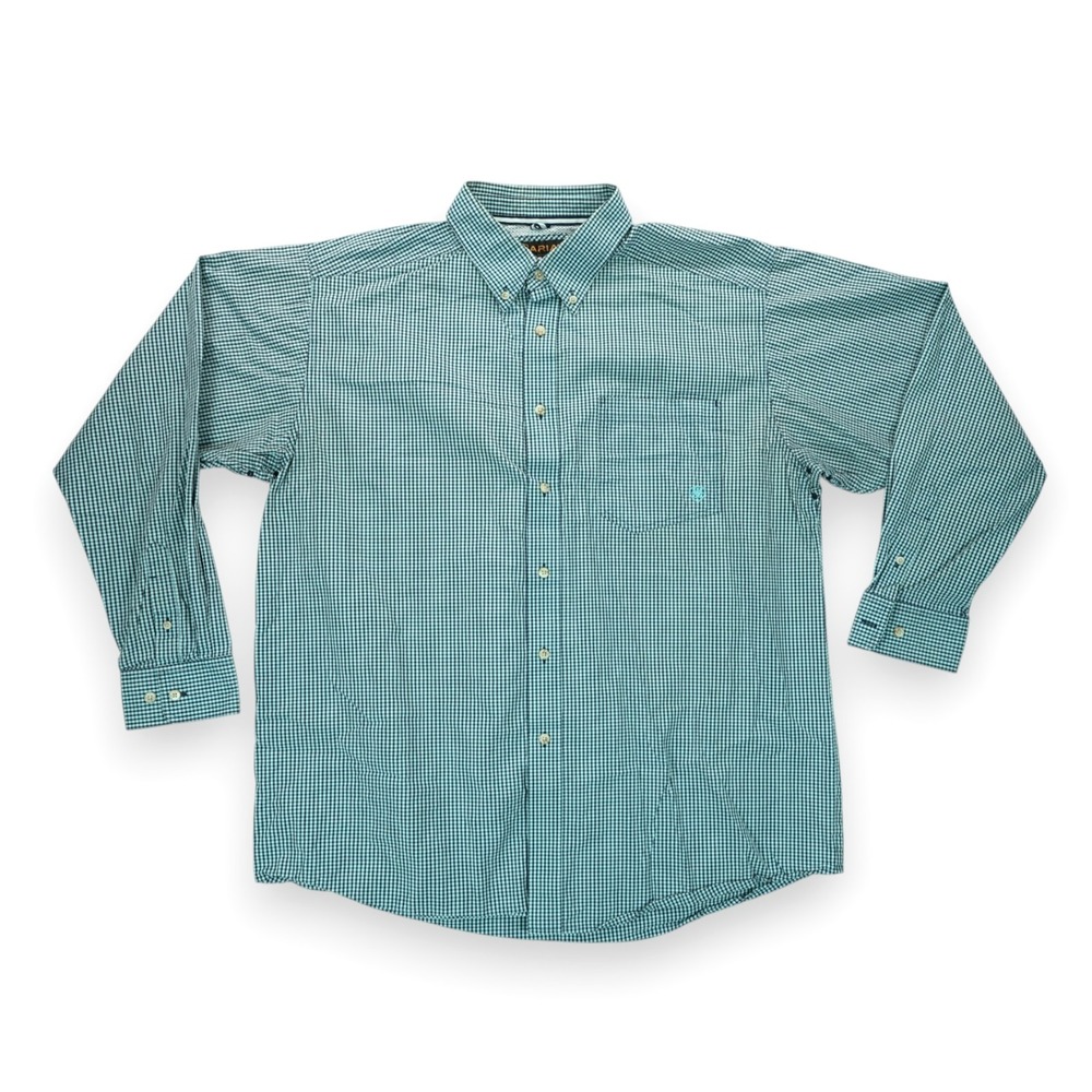 ARIAT Pro‎ Series Men's Long Sleeve Button Down Plaid Shirt Size XL